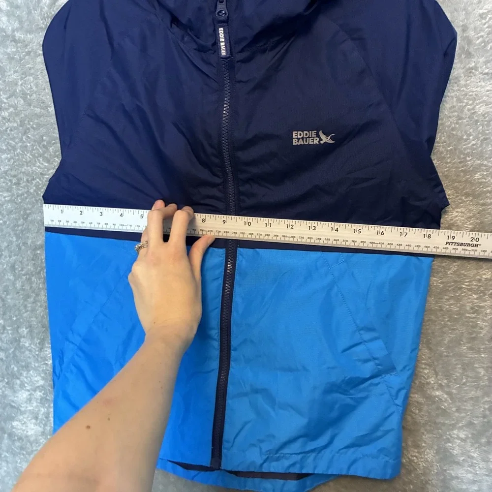 Eddie Bauer Boys Lightweight 3 in 1 Jacket M 10/12 Windbreaker Waterproof Blue